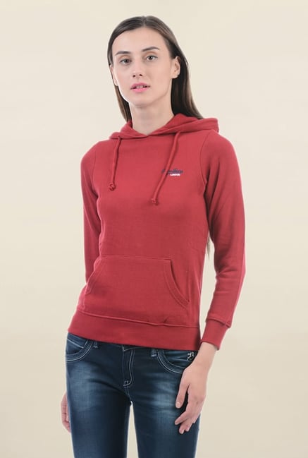 Pepe Jeans Red Full Sleeves Hoodie Pepe Jeans Red Full Sleeves Hoodie