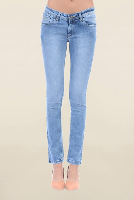 Pepe Jeans Blue Slim Fit Acid Wash Low Rise Jeans Pepe Jeans Blue Slim Fit Acid Wash Low Rise Jeans