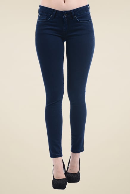 Pepe Jeans Dark Blue Cotton Slim Fit Jeans Pepe Jeans Dark Blue Cotton Slim Fit Jeans