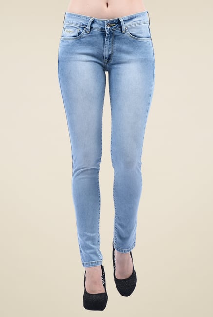 Pepe Jeans Blue Heavily Washed Slim Fit Jeans Pepe Jeans Blue Heavily Washed Slim Fit Jeans