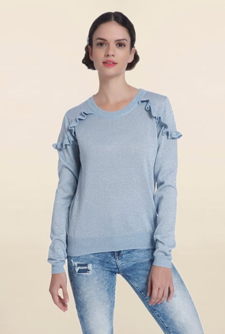 Only Blue Textured Sweater Only Blue Textured Sweater
