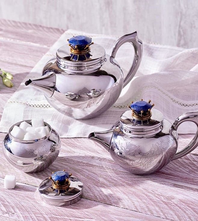 Buy Arttdinox Grey Royal Lapis Tea Set Online Tata Cliq Luxury