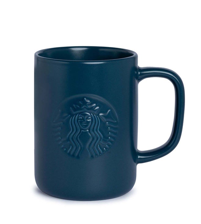 Starbucks Navy Regrind Ceramic Mug 0 473 L