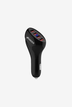 Amzer 10A / 50W 4-Port USB Car Charger Black