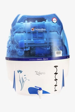 Nasaka Lotus N1 UV + RO + UF 13L Electrical Water Purifier (White/Blue)
