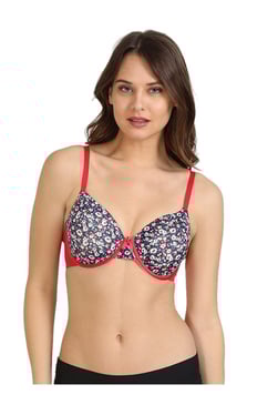 Zivame Navy Under Wired Padded T-Shirt Bra