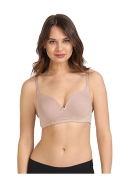 Zivame Beige Under Wired Padded T-Shirt Bra