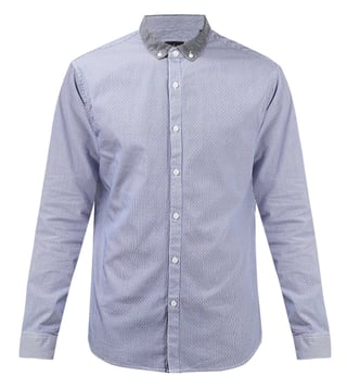 Armani Exchange Blue Striped Shirt Armani Exchange Blue Striped Shirt