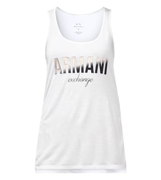 Armani Exchange White Ombre Foil Tank Top Armani Exchange White Ombre Foil Tank Top
