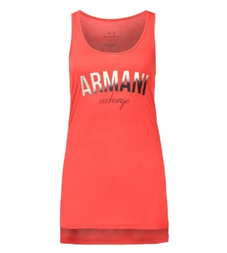 Armani Exchange Coral Ombre Foil Tank Top Armani Exchange Coral Ombre Foil Tank Top