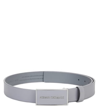 Armani Exchange Alloy Saffiano Leather Buckle Belt Armani Exchange Alloy Saffiano Leather Buckle Belt