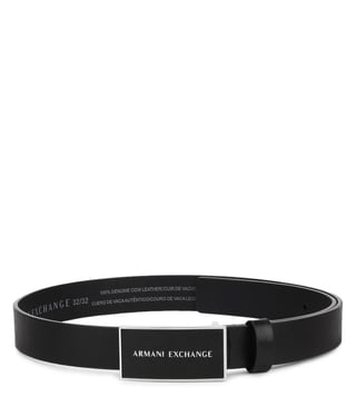 Armani Exchange Nero Saffiano Leather Buckle Belt Armani Exchange Nero Saffiano Leather Buckle Belt