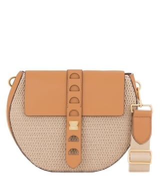 Coccinelle Carousel Tex Naturale Crossbody Bag Coccinelle Carousel Tex Naturale Crossbody Bag