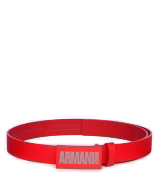 Armani Exchange Absolute Red Leather Belt Armani Exchange Absolute Red Leather Belt