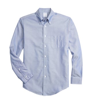 Brooks Brothers Blue Regent Fit Self Print Sport Shirt Brooks Brothers Blue Regent Fit Self Print Sport Shirt