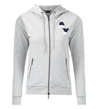 Armani Exchange Grey Textured Hoodie Armani Exchange Grey Textured Hoodie