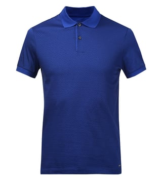 Hugo Boss Blue Slim Fit Open Polo Phillipson 18 T-Shirt Hugo Boss Blue Slim Fit Open Polo Phillipson 18 T-Shirt