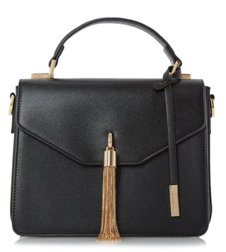 Dune London Black Plain Synthetic Small Delina Crossbody Bag Dune London Black Plain Synthetic Small Delina Crossbody Bag