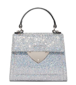 Coccinelle Silver B14 Glitter Satchel Bag Coccinelle Silver B14 Glitter Satchel Bag