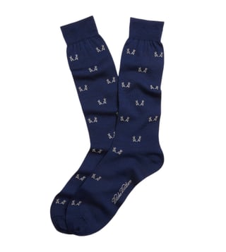 Brooks Brothers Navy Antler Motif Crew Socks Brooks Brothers Navy Antler Motif Crew Socks