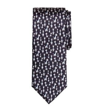 Brooks Brothers Navy Giraffe Print Tie Brooks Brothers Navy Giraffe Print Tie