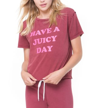 Juicy Couture Ruby Crown Have A Juicy Day Tee Juicy Couture Ruby Crown Have A Juicy Day Tee