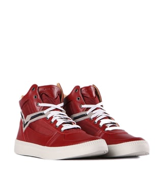 Diesel Maroon S-Spaark Mid Sneakers Diesel Maroon S-Spaark Mid Sneakers
