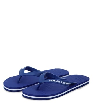 Armani Exchange Lapis Blue Flip Flops Armani Exchange Lapis Blue Flip Flops