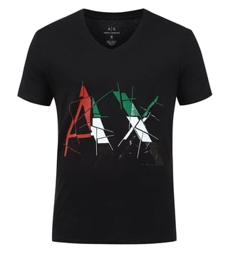 Armani Exchange Black Crush Logo Print Slim Fit T-Shirts Armani Exchange Black Crush Logo Print Slim Fit T-Shirts