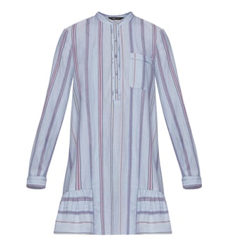 BCBG Maxazria Blue Striped Above Knee Lucile Dress BCBG Maxazria Blue Striped Above Knee Lucile Dress