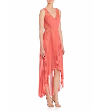 BCBG Maxazria Coral Angelea Woven Evening Dress BCBG Maxazria Coral Angelea Woven Evening Dress