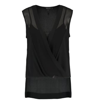 BCBG Maxazria Black Antonella Woven Sportswear Top BCBG Maxazria Black Antonella Woven Sportswear Top
