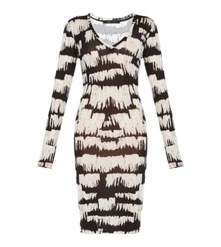 BCBG Maxazria Black Printed Knee Length Tori Dress BCBG Maxazria Black Printed Knee Length Tori Dress