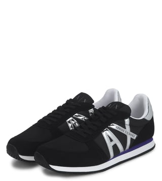 Armani Exchange Nero Retro Logo Sneakers Armani Exchange Nero Retro Logo Sneakers