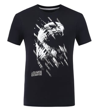 Armani Exchange Navy Graphic Print Crew Neck T-Shirt Armani Exchange Navy Graphic Print Crew Neck T-Shirt