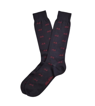 Brooks Brothers Navy Critter 1818 Textured Crew Socks Brooks Brothers Navy Critter 1818 Textured Crew Socks