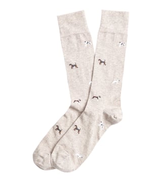 Brooks Brothers Red Fleece Beige Textured Crew Socks Brooks Brothers Red Fleece Beige Textured Crew Socks