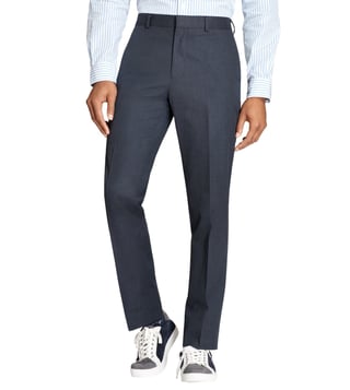 Brooks Brothers Red Fleece Navy Textured Neat Trousers Brooks Brothers Red Fleece Navy Textured Neat Trousers