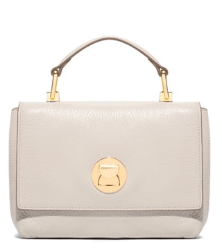 Coccinelle Seashel Taupe Liya Mini Leather Satchel Coccinelle Seashel Taupe Liya Mini Leather Satchel