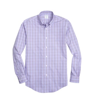 Brooks Brothers Purple Non Iron Pinpoint Yarn Dyed Sport Shirt Brooks Brothers Purple Non Iron Pinpoint Yarn Dyed Sport Shirt