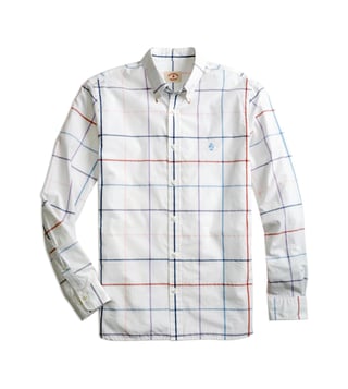 Brooks Brothers Red Fleece White Yarn Dyed Sport Shirt Brooks Brothers Red Fleece White Yarn Dyed Sport Shirt