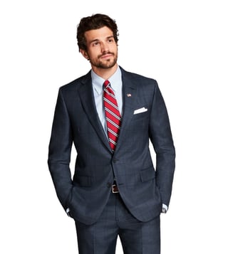 Brooks Brothers Charcoal & Blue Regent Fit Plaid Suit Brooks Brothers Charcoal & Blue Regent Fit Plaid Suit