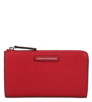 Armani Exchange Royal Red Half Zip Wallet Armani Exchange Royal Red Half Zip Wallet