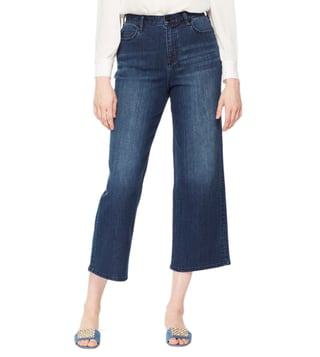 Kate Spade Blue Cropped Wide Leg Jeans Kate Spade Blue Cropped Wide Leg Jeans
