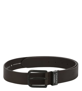 Armani Exchange Brown Logo Buckle Waist Belt Armani Exchange Brown Logo Buckle Waist Belt