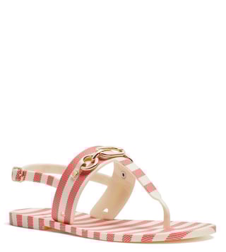 Kate Spade Red & Cream Polly T-Strap Sandals Kate Spade Red & Cream Polly T-Strap Sandals