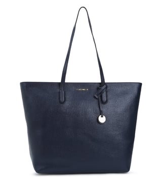Coccinelle Navy Clementine Medium Leather Tote Coccinelle Navy Clementine Medium Leather Tote