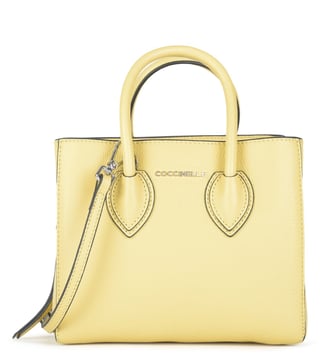 Coccinelle Yellow Farisa Small Leather Satchel Coccinelle Yellow Farisa Small Leather Satchel