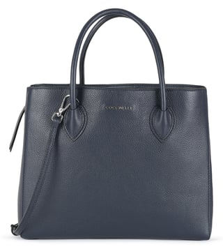 Coccinelle Navy Farisa Medium Leather Satchel Coccinelle Navy Farisa Medium Leather Satchel