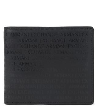 Armani Exchange Nero Bifold Allover Logo Pocket Wallet Armani Exchange Nero Bifold Allover Logo Pocket Wallet